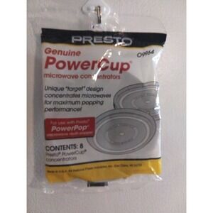 NEW Presto Genuine PowerCup Microwave Concentrators 8pk #09964‎